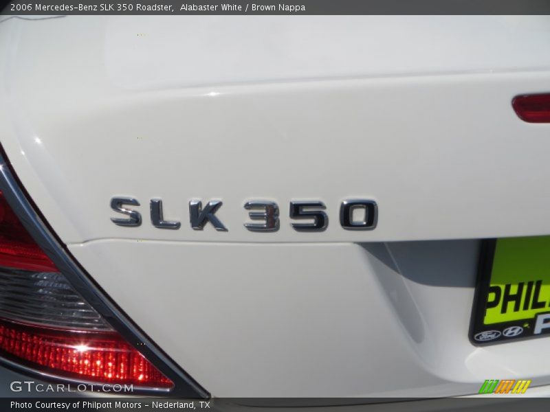 Alabaster White / Brown Nappa 2006 Mercedes-Benz SLK 350 Roadster
