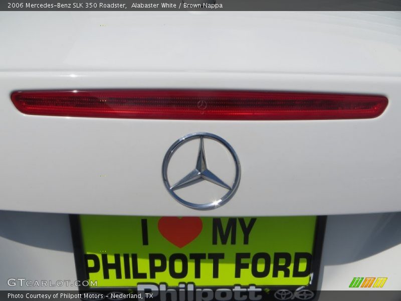 Alabaster White / Brown Nappa 2006 Mercedes-Benz SLK 350 Roadster