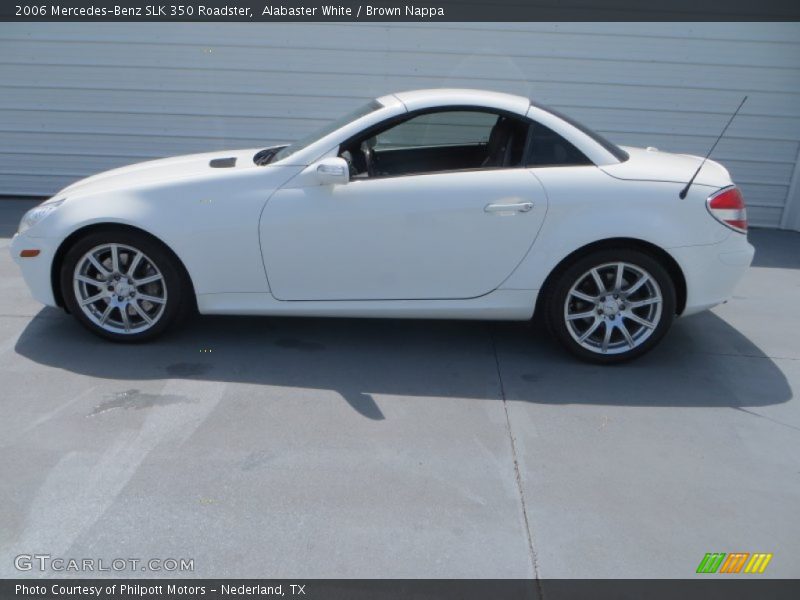 Alabaster White / Brown Nappa 2006 Mercedes-Benz SLK 350 Roadster