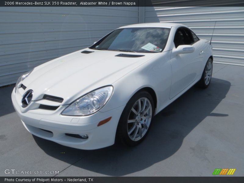 Alabaster White / Brown Nappa 2006 Mercedes-Benz SLK 350 Roadster