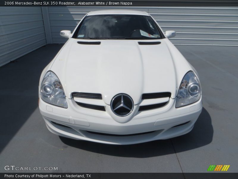 Alabaster White / Brown Nappa 2006 Mercedes-Benz SLK 350 Roadster