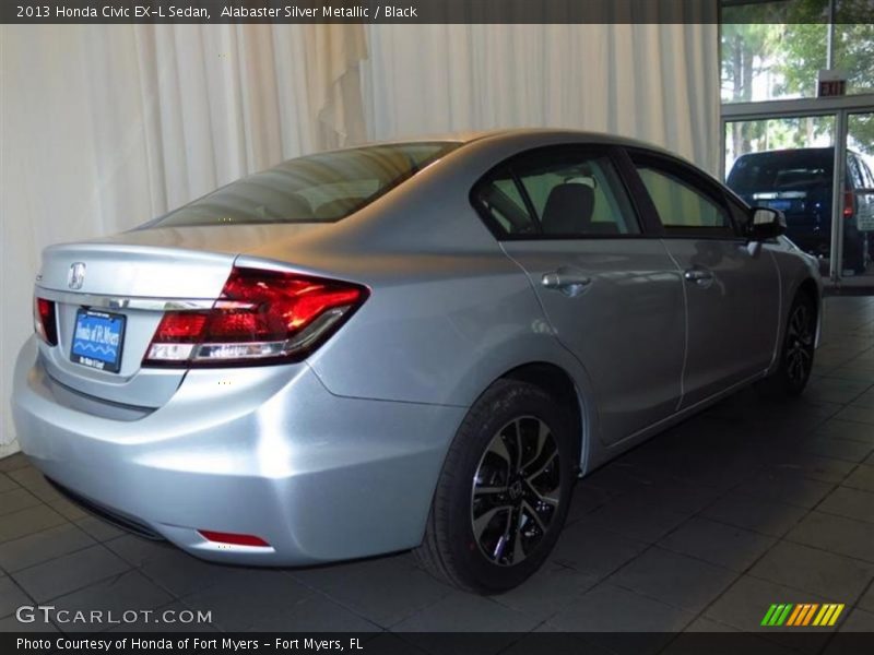 Alabaster Silver Metallic / Black 2013 Honda Civic EX-L Sedan