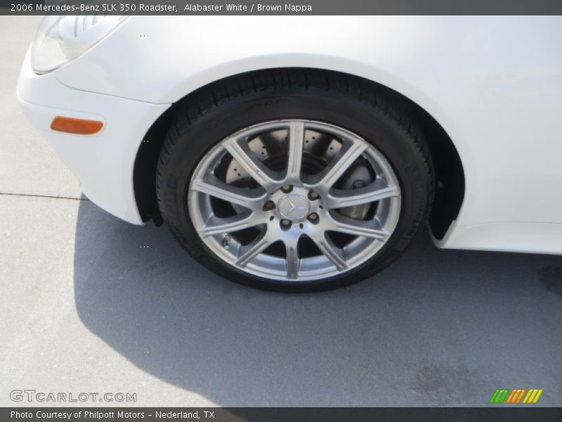Alabaster White / Brown Nappa 2006 Mercedes-Benz SLK 350 Roadster