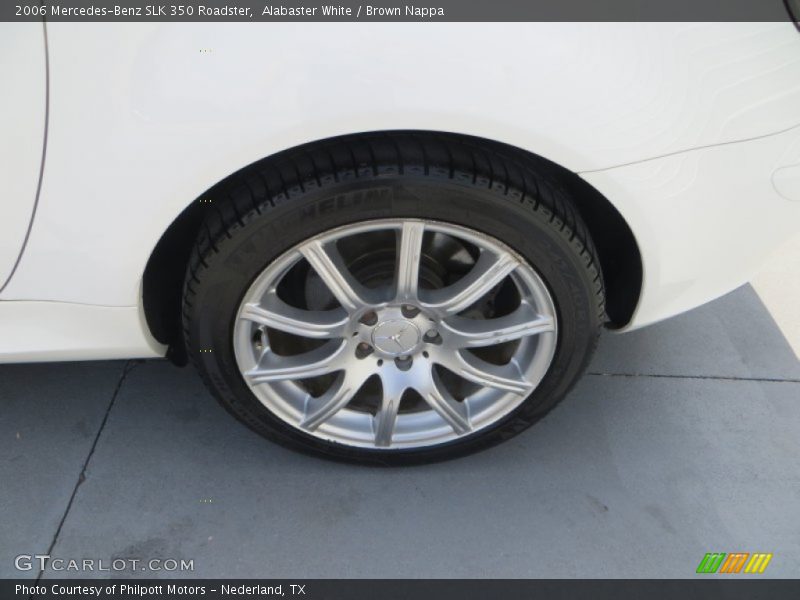 Alabaster White / Brown Nappa 2006 Mercedes-Benz SLK 350 Roadster