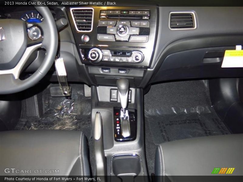 Alabaster Silver Metallic / Black 2013 Honda Civic EX-L Sedan