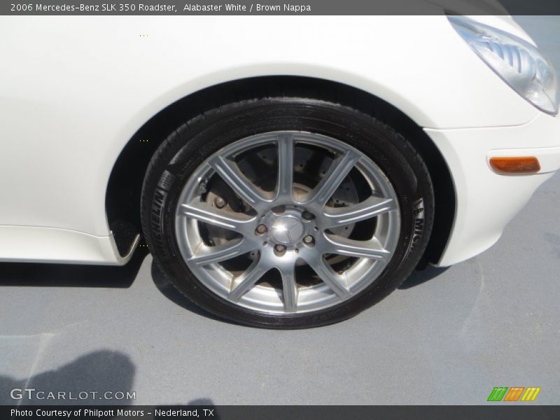 Alabaster White / Brown Nappa 2006 Mercedes-Benz SLK 350 Roadster