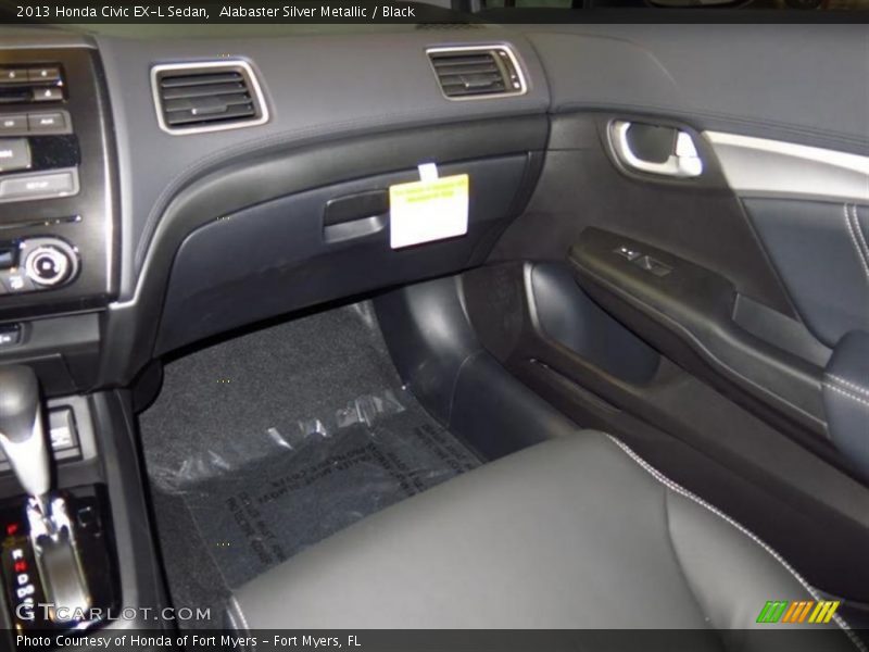 Alabaster Silver Metallic / Black 2013 Honda Civic EX-L Sedan