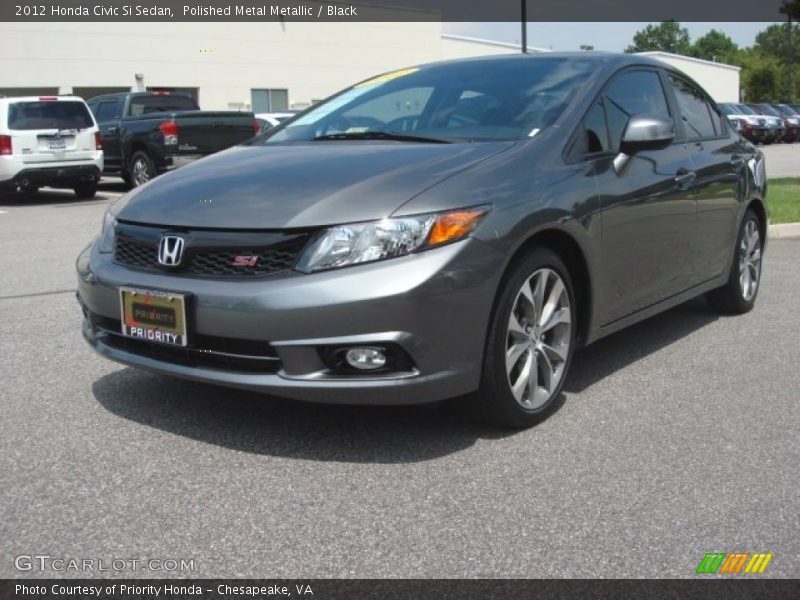 Polished Metal Metallic / Black 2012 Honda Civic Si Sedan