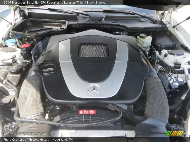 Alabaster White / Brown Nappa 2006 Mercedes-Benz SLK 350 Roadster