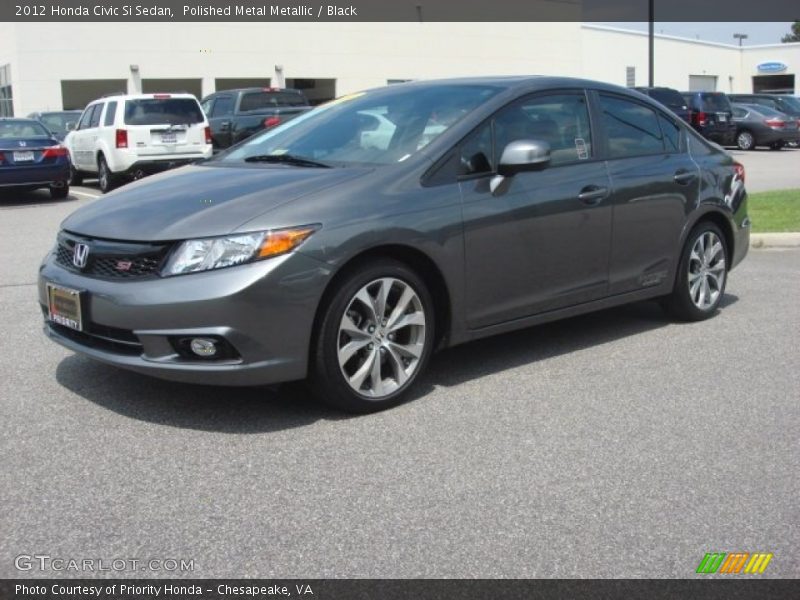 Polished Metal Metallic / Black 2012 Honda Civic Si Sedan