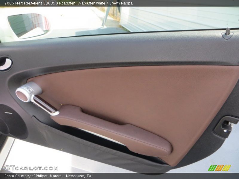 Alabaster White / Brown Nappa 2006 Mercedes-Benz SLK 350 Roadster