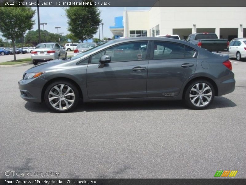 Polished Metal Metallic / Black 2012 Honda Civic Si Sedan