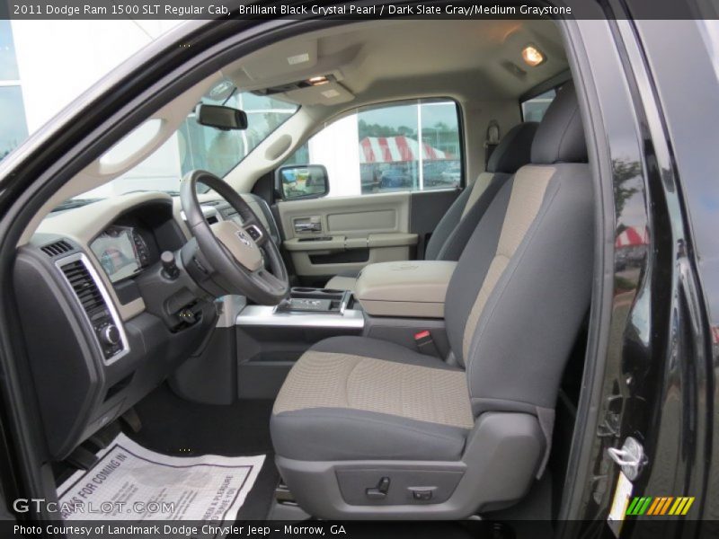 Brilliant Black Crystal Pearl / Dark Slate Gray/Medium Graystone 2011 Dodge Ram 1500 SLT Regular Cab