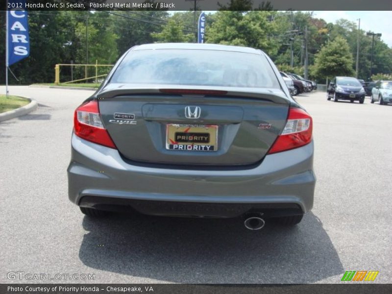 Polished Metal Metallic / Black 2012 Honda Civic Si Sedan