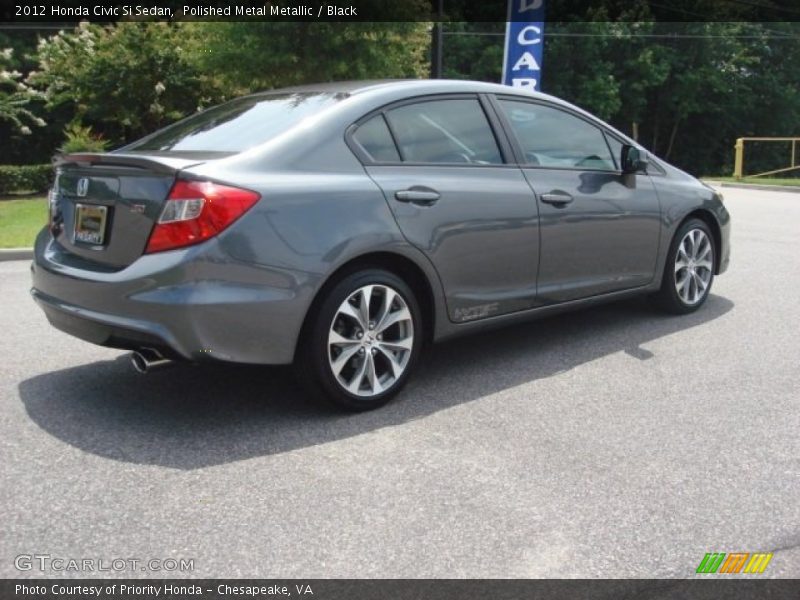 Polished Metal Metallic / Black 2012 Honda Civic Si Sedan