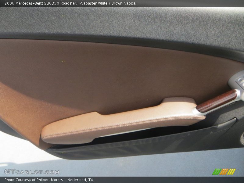 Alabaster White / Brown Nappa 2006 Mercedes-Benz SLK 350 Roadster