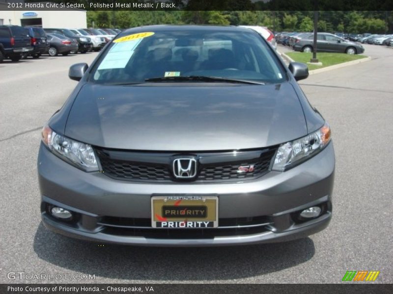 Polished Metal Metallic / Black 2012 Honda Civic Si Sedan