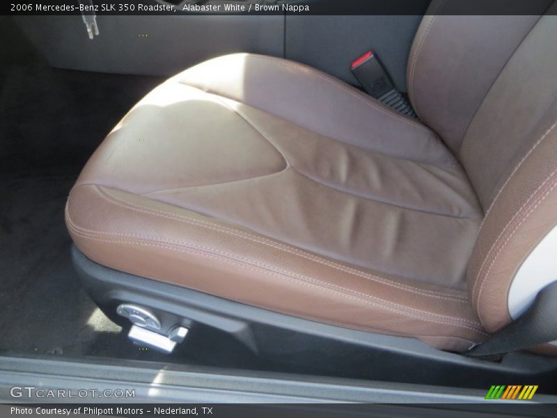 Alabaster White / Brown Nappa 2006 Mercedes-Benz SLK 350 Roadster