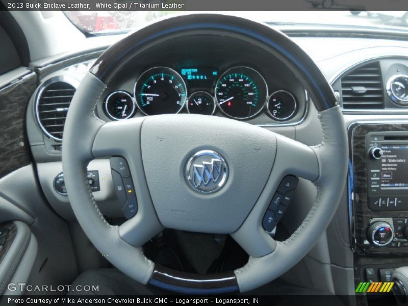 White Opal / Titanium Leather 2013 Buick Enclave Leather