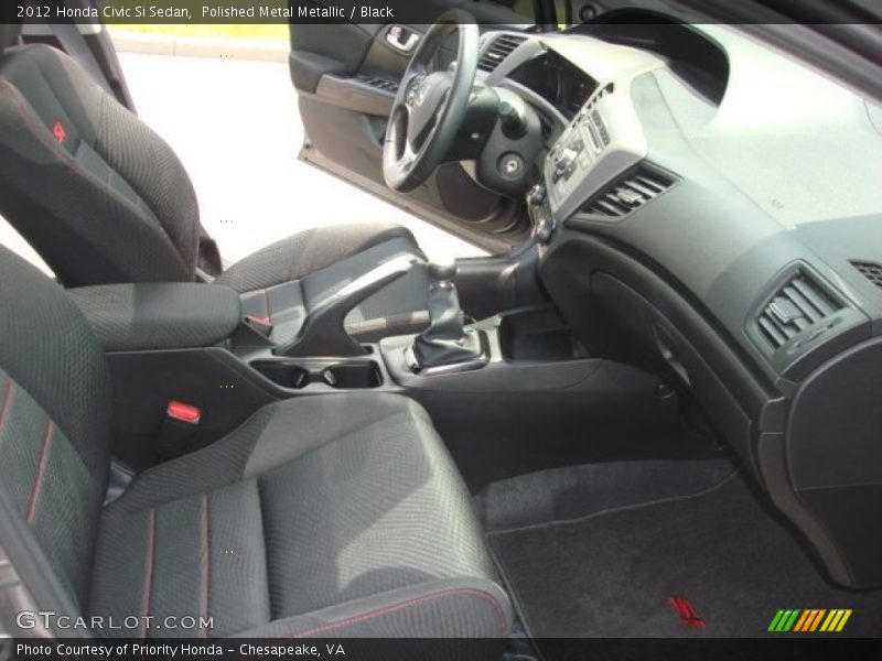 Polished Metal Metallic / Black 2012 Honda Civic Si Sedan