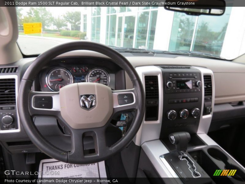 Brilliant Black Crystal Pearl / Dark Slate Gray/Medium Graystone 2011 Dodge Ram 1500 SLT Regular Cab