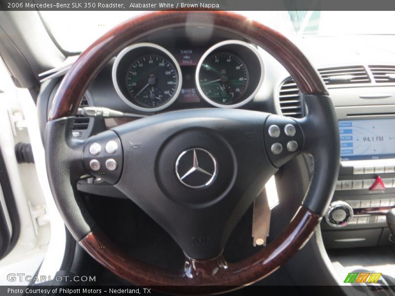 Alabaster White / Brown Nappa 2006 Mercedes-Benz SLK 350 Roadster