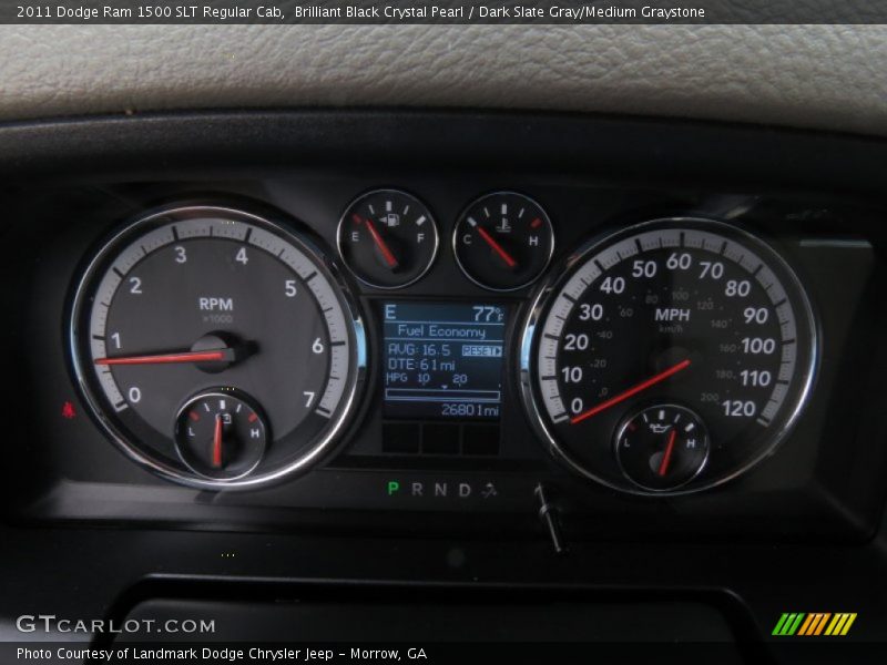 Brilliant Black Crystal Pearl / Dark Slate Gray/Medium Graystone 2011 Dodge Ram 1500 SLT Regular Cab