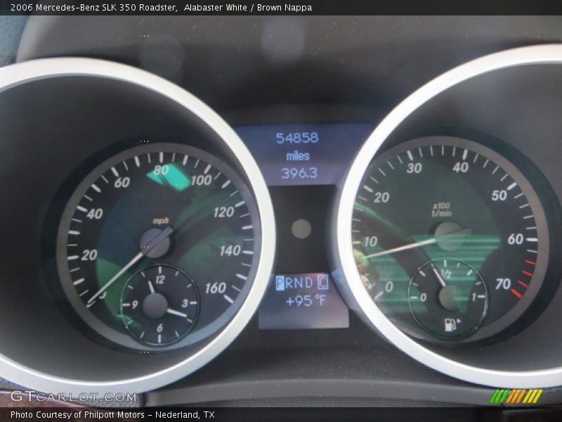 Alabaster White / Brown Nappa 2006 Mercedes-Benz SLK 350 Roadster
