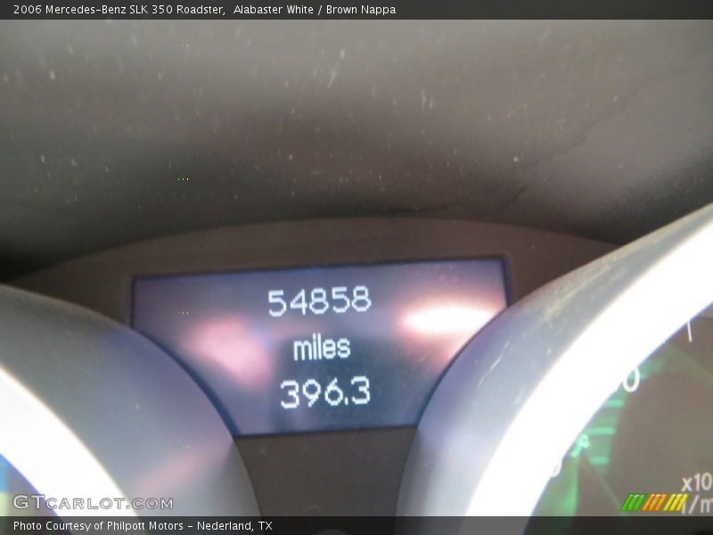 Alabaster White / Brown Nappa 2006 Mercedes-Benz SLK 350 Roadster
