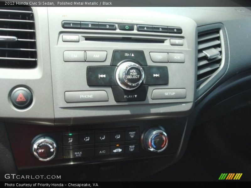 Polished Metal Metallic / Black 2012 Honda Civic Si Sedan