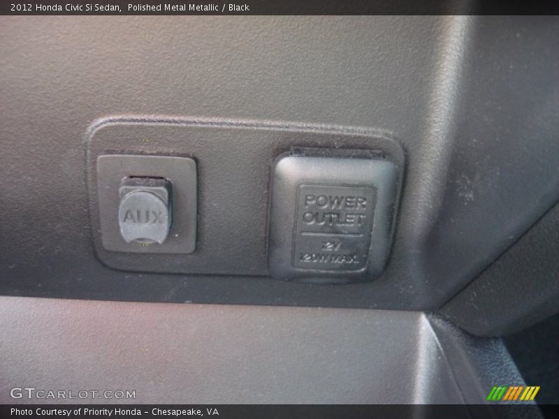 Polished Metal Metallic / Black 2012 Honda Civic Si Sedan