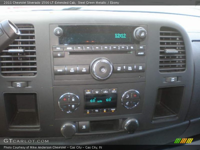 Steel Green Metallic / Ebony 2011 Chevrolet Silverado 1500 LT Extended Cab