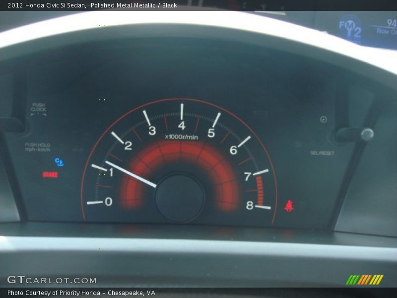 Polished Metal Metallic / Black 2012 Honda Civic Si Sedan
