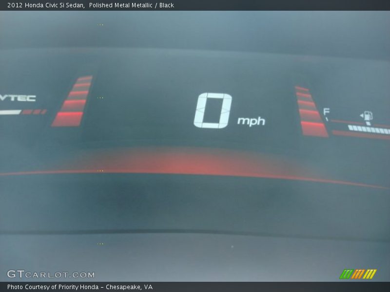 Polished Metal Metallic / Black 2012 Honda Civic Si Sedan