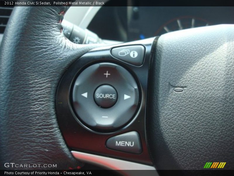 Polished Metal Metallic / Black 2012 Honda Civic Si Sedan