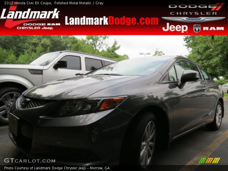 Polished Metal Metallic / Gray 2012 Honda Civic EX Coupe