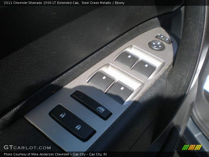 Steel Green Metallic / Ebony 2011 Chevrolet Silverado 1500 LT Extended Cab
