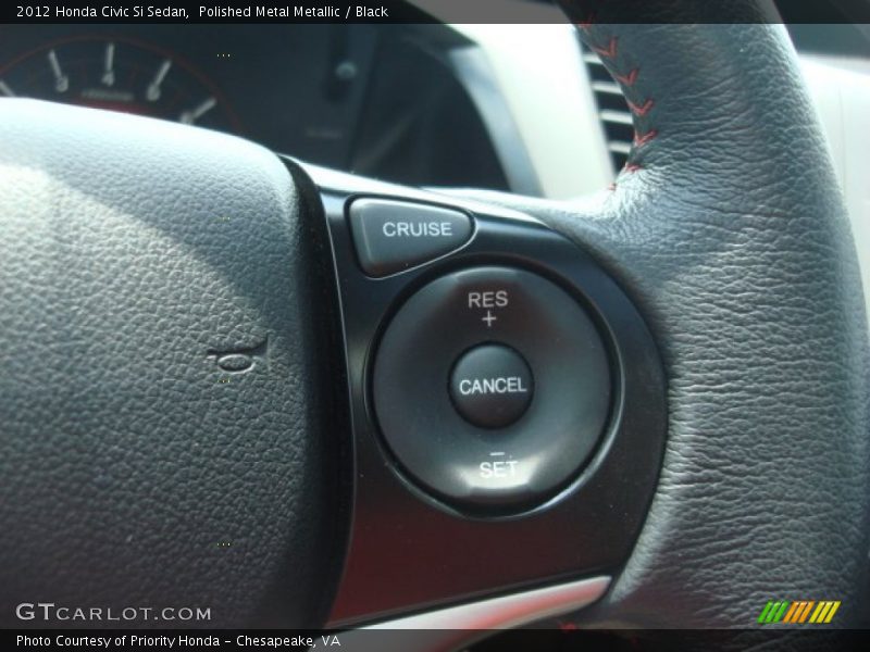 Polished Metal Metallic / Black 2012 Honda Civic Si Sedan
