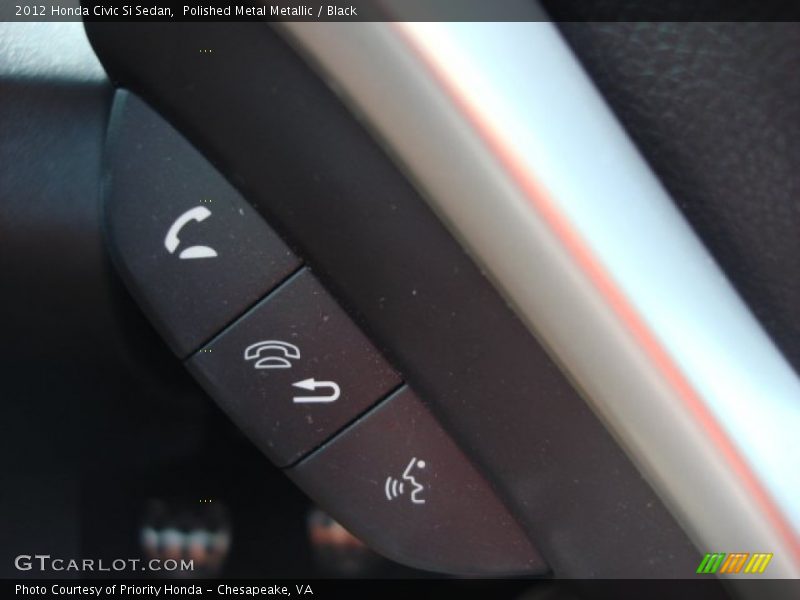 Polished Metal Metallic / Black 2012 Honda Civic Si Sedan