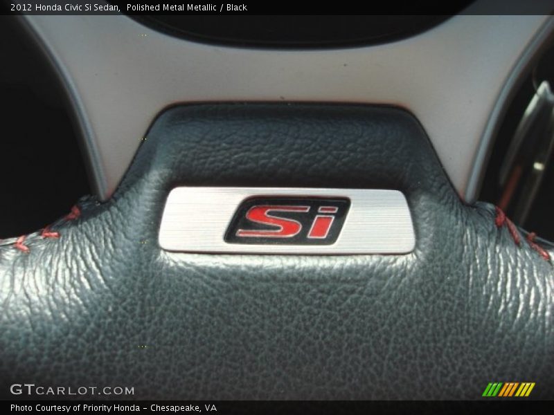 Polished Metal Metallic / Black 2012 Honda Civic Si Sedan