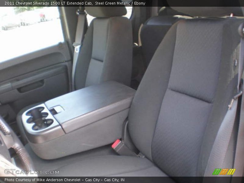 Steel Green Metallic / Ebony 2011 Chevrolet Silverado 1500 LT Extended Cab
