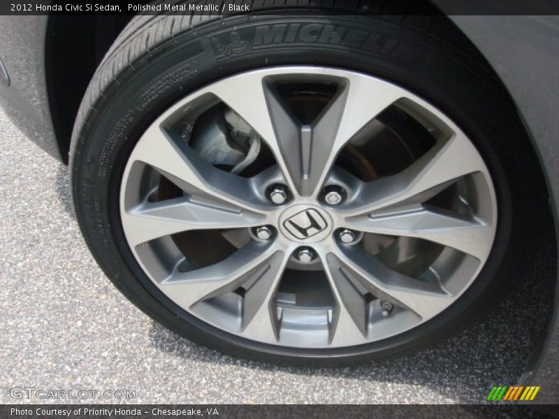 Polished Metal Metallic / Black 2012 Honda Civic Si Sedan