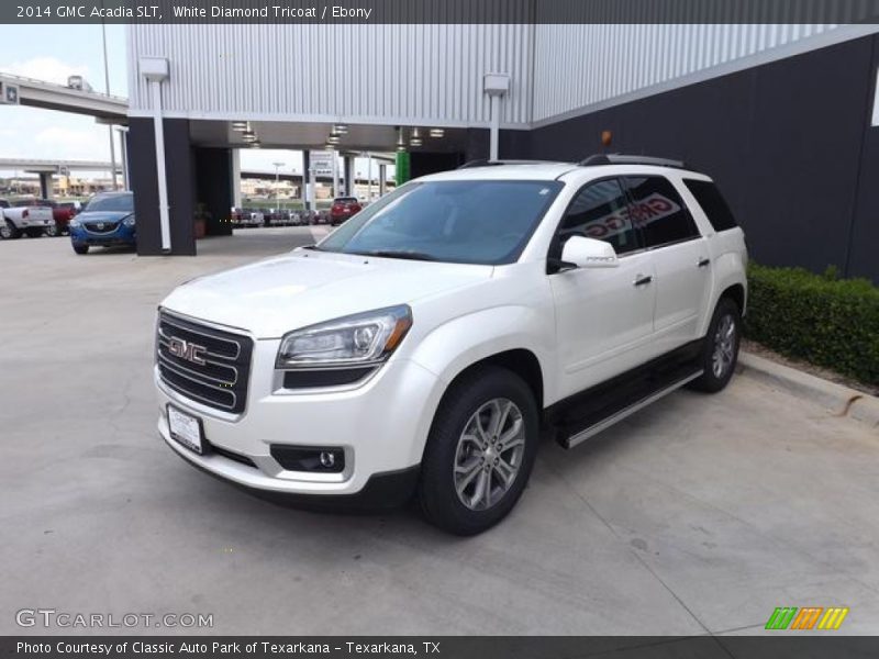 White Diamond Tricoat / Ebony 2014 GMC Acadia SLT