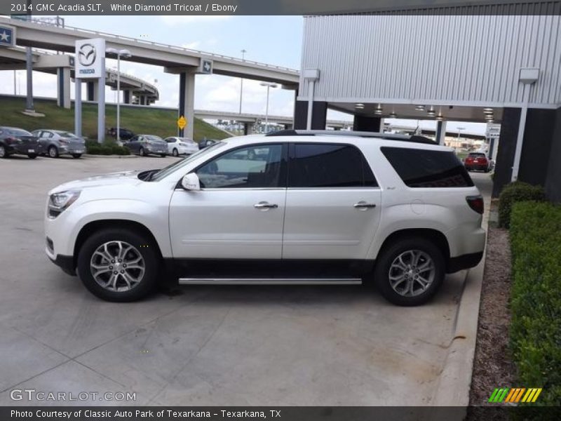 White Diamond Tricoat / Ebony 2014 GMC Acadia SLT