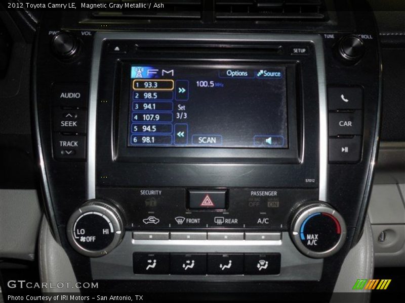 Magnetic Gray Metallic / Ash 2012 Toyota Camry LE