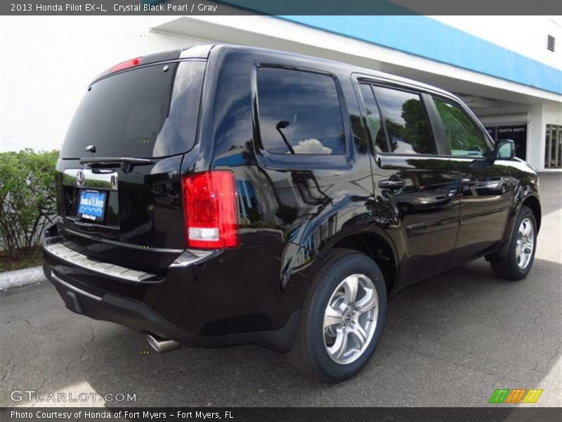Crystal Black Pearl / Gray 2013 Honda Pilot EX-L