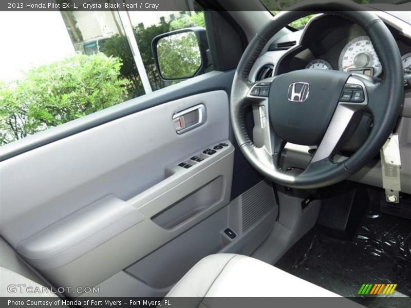 Crystal Black Pearl / Gray 2013 Honda Pilot EX-L