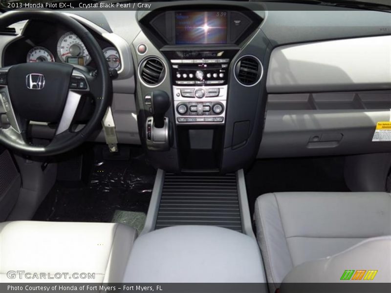 Crystal Black Pearl / Gray 2013 Honda Pilot EX-L