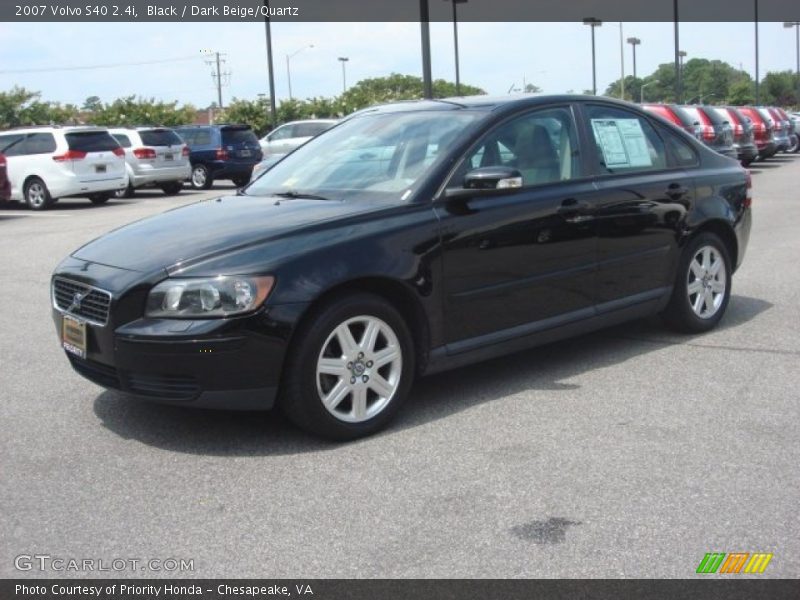Black / Dark Beige/Quartz 2007 Volvo S40 2.4i