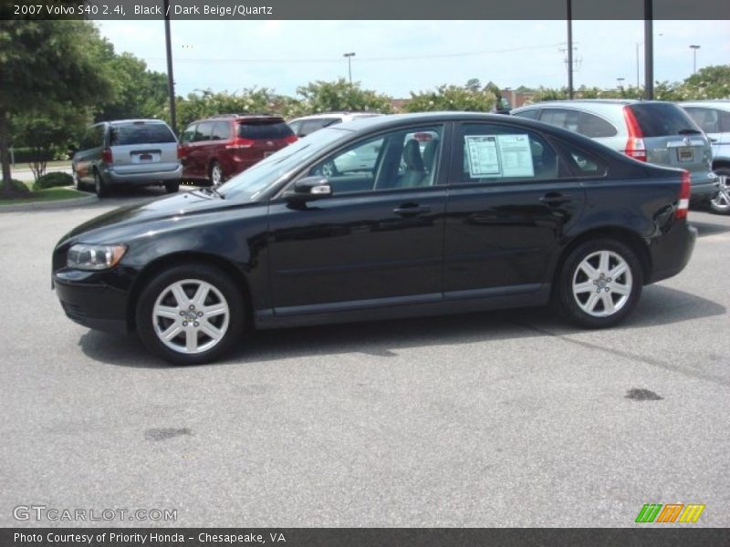 Black / Dark Beige/Quartz 2007 Volvo S40 2.4i